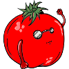 Humorvoller Tomate mit Sonnenbrille