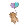 Lemming with balloons rodent