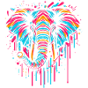 Eléphant graffiti Street art