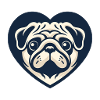 Mops im Herzen