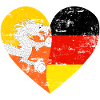 Bhutan Germany Flag Heart