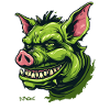 Cochon gobelin vert