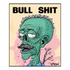 Bullshit Art Cartoon Skull Zombie