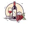 Fine food and wine