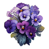 Pensée beaucoup de fleurs