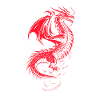 Red dragon rampant