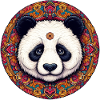 mandala panda spirituel