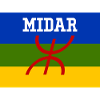 Amazigh-Flagge Stadt Midar
