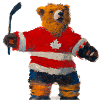 Hockey bear red