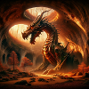 Dragon in cave