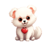 Poméranie chien maman Saint-Valentin