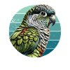 Grünwangen-Conure-Kunst Niedliche Conure