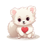 Poméranie chien maman Saint-Valentin