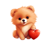 Poméranie chien maman Saint-Valentin