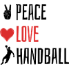 Peace Love Handball - Heart