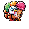 Thanksgiving turkey with ice cream