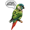 Funny Green Cheeked Conure Design
