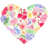 Aquarellmalerei Blumenherz