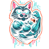 Chat muscu gros biceps