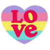 LOVE rainbow heart
