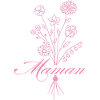 Maman avec fleurs