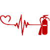 Fire Extinguisher Pulse Heart Love