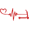 E-scooter Pulse Heart Love
