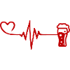 Bier Puls Herz Liebe