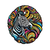 Zebra with white border
