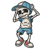 Funny Skeleton Skull Dancing Halloween