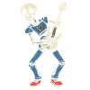 Drôle squelette crâne guitariste Halloween