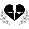 Split Heart Floral Border