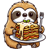 Sloth Pasta Lasagna Italian Food