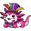 Mardi Gras Axolotl: Carnival Joy