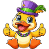 Mardi Gras Duck: Thumbs Up
