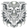 Dark Wings: Skull and Bat