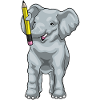 Elephant Student Pencil School