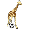 Giraffe Soccer Player Soccer