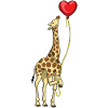 Giraffe Heart Balloon
