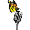 Butterfly Singer Microphone Musique