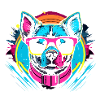 Fashion Dog with Glasses