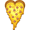 Valentine's day pizza heart