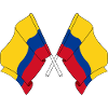 Drapeau de la Colombie croisé