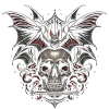 Cathedral Night: Skull and Bat
