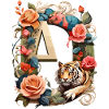 Tiger and Flowers Ring
