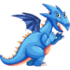 Vilain dragon bleu