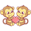 Monkey Comic Couple Love