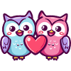 Owl Comic Couple Love
