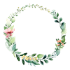Floral Circle Personalizable