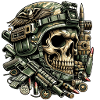 Eagle's Vigilance: Tactical Skull